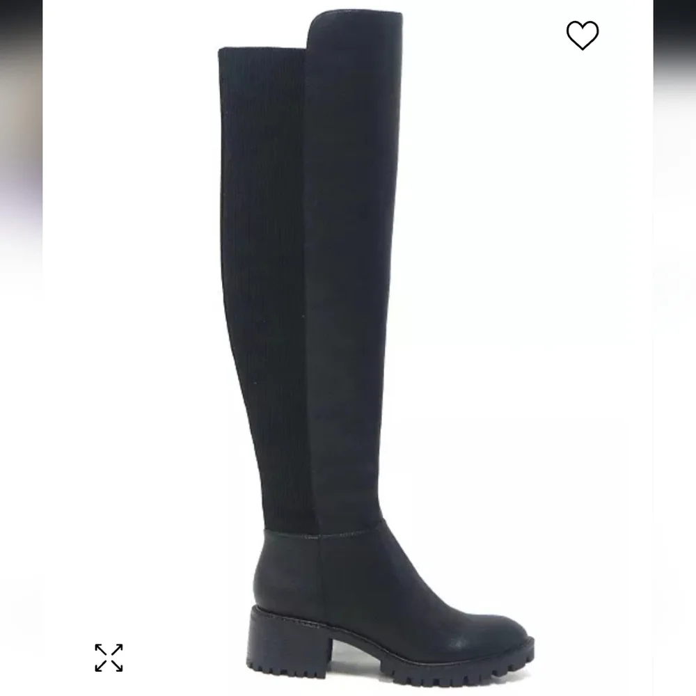 Kenneth Cole New York Riva Over-The-Knee Stretch Calf Boots Sz 8.5 Retail $199